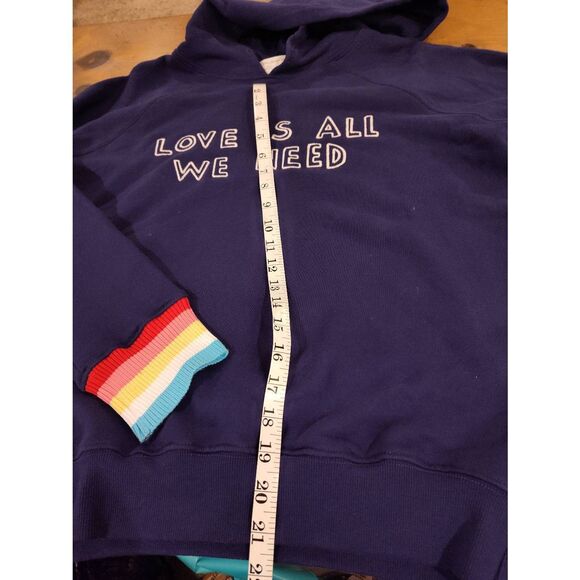 SPIRITUAL GANGSTER LOVE IS ALL WE NEED NAVY HOODIE NWOT Small - Picture 4 of 12